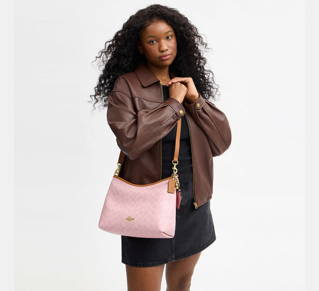 Laurel Shoulder Bag In Signature Canvas With Charms