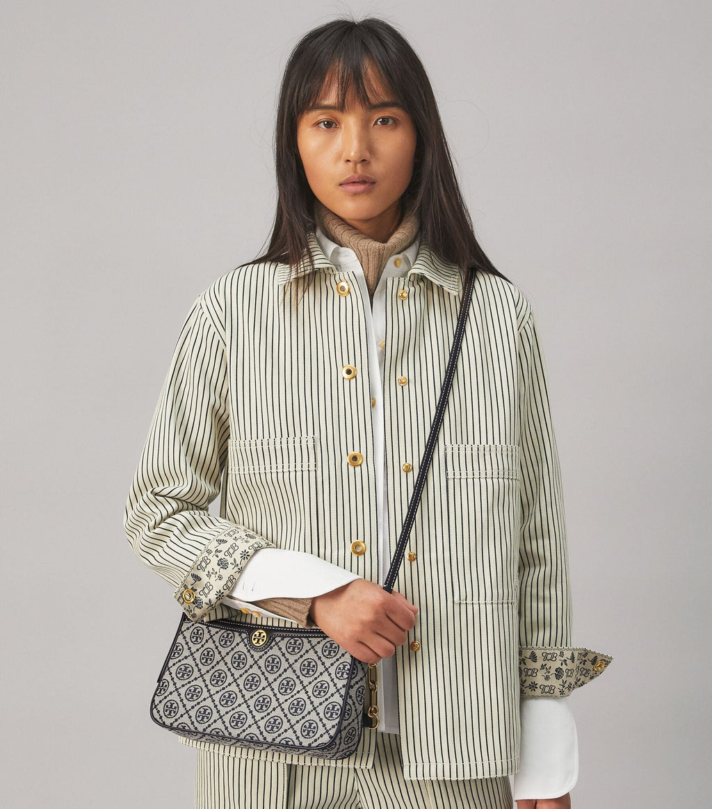 T MONOGRAM JACQUARD STUDIO BAG