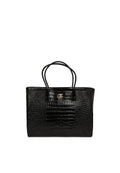 Chanel Large tote Shopping Bag Burgundy Crocodile Embossed