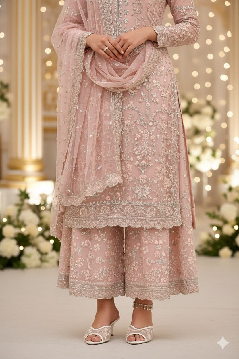 ZARA MESH PEARL SANDALS