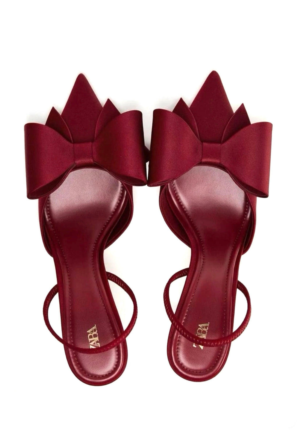 SATIN HEELS SHOES WITH A BOW