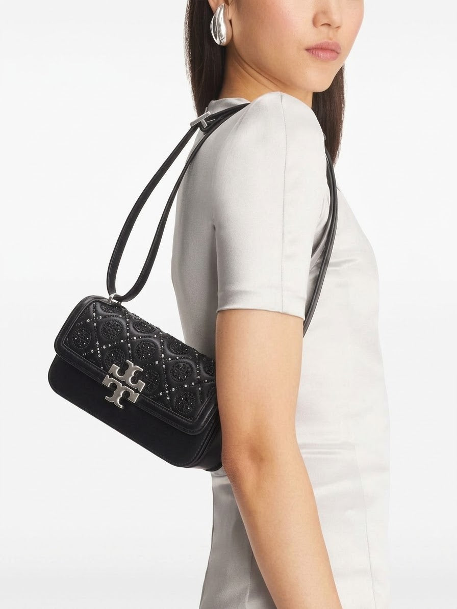 ELEANOR T MONOGRAM SHOULDER BAG