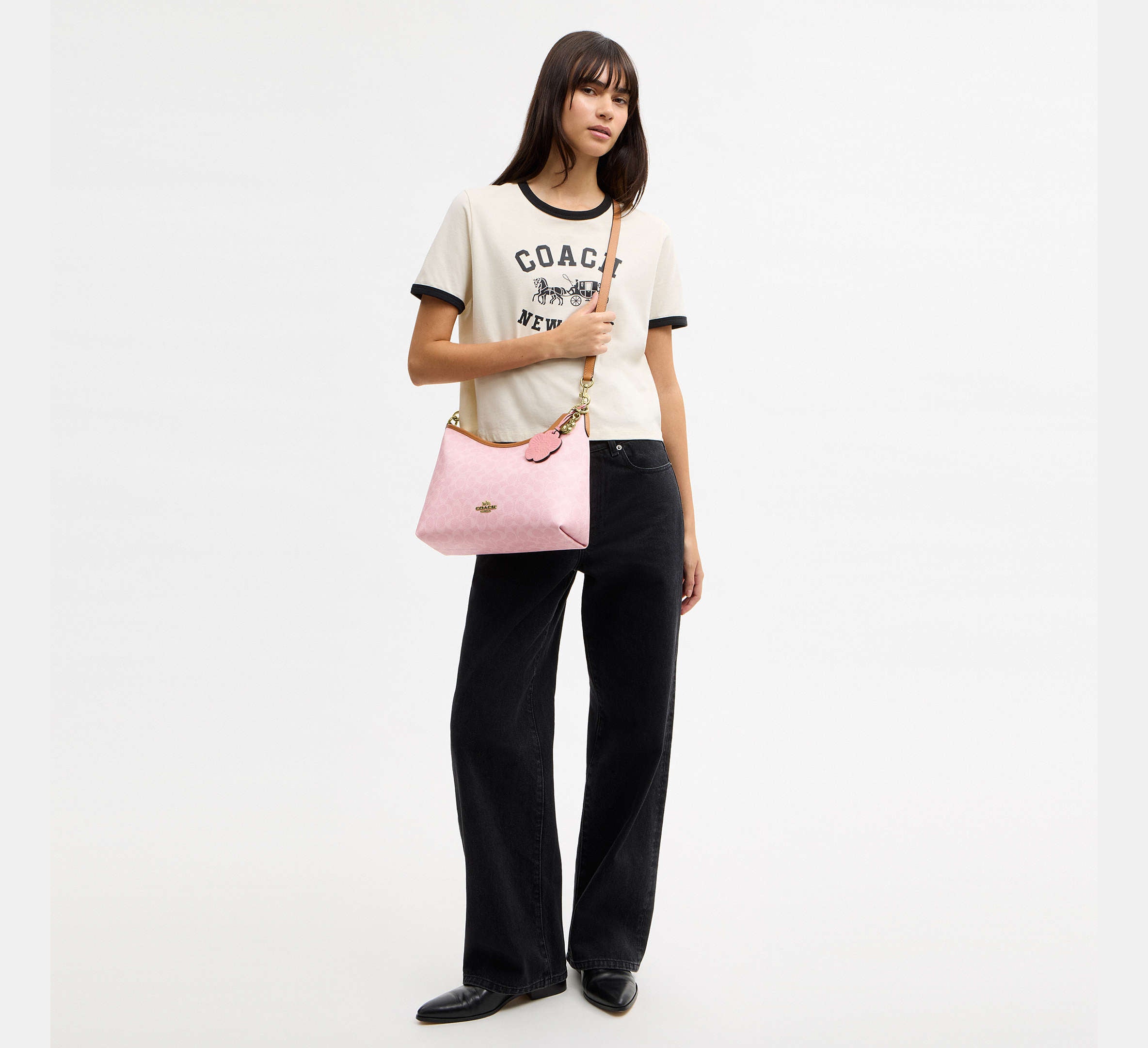 Laurel Shoulder Bag In Signature Canvas With Charms