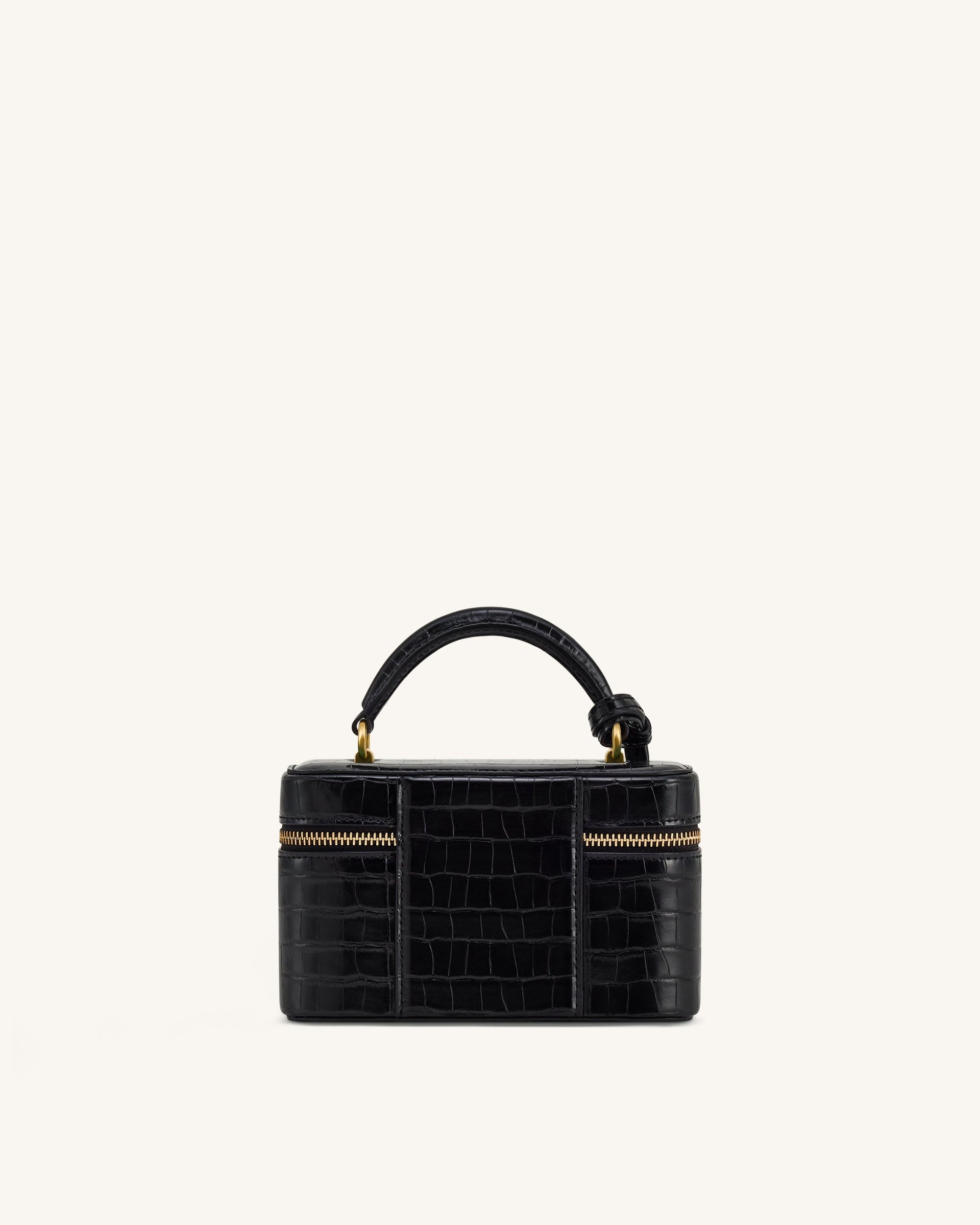 Cleo Woven Texture Box Shape Top Handle Bag