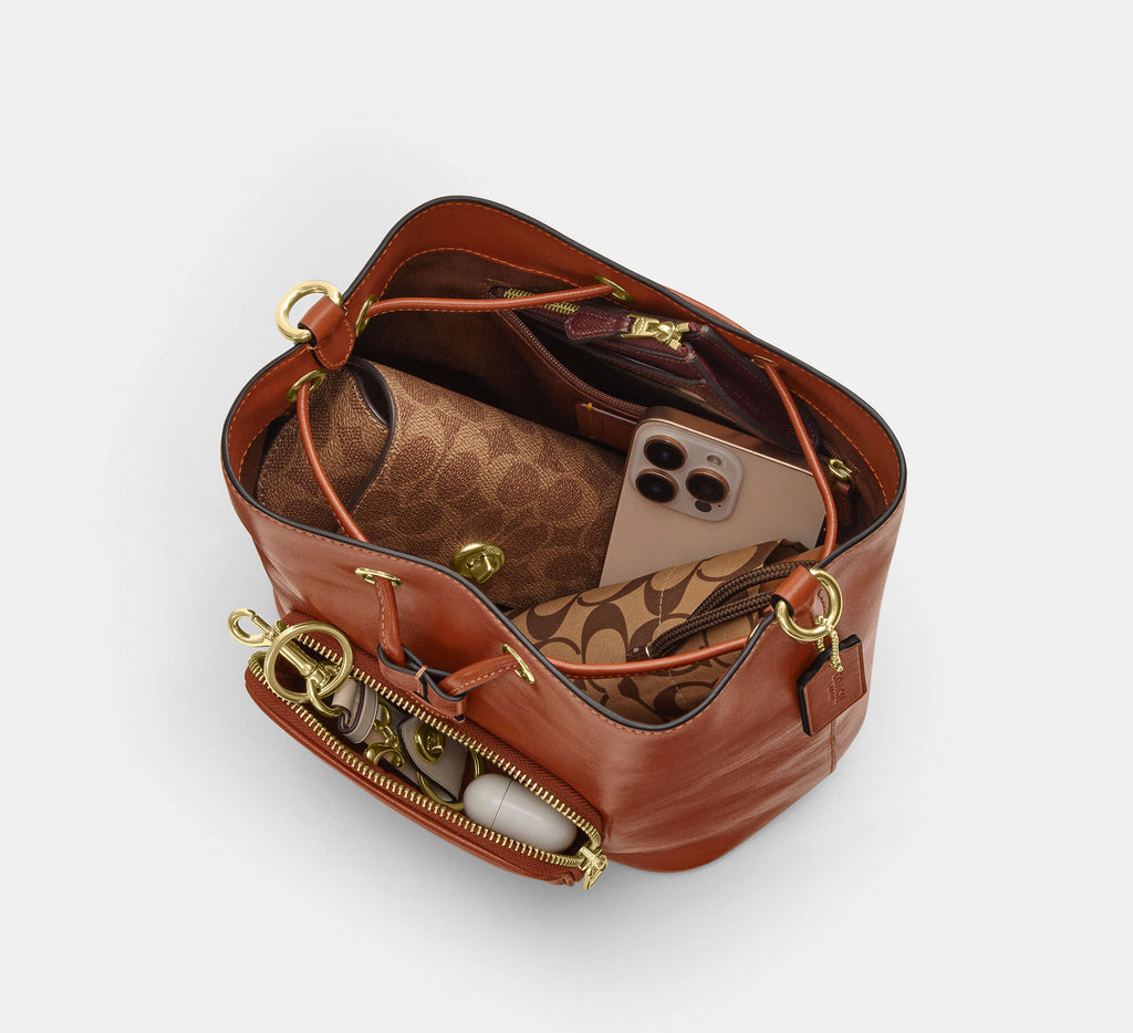 ROWAN BUCKET BAG WITH POCKET