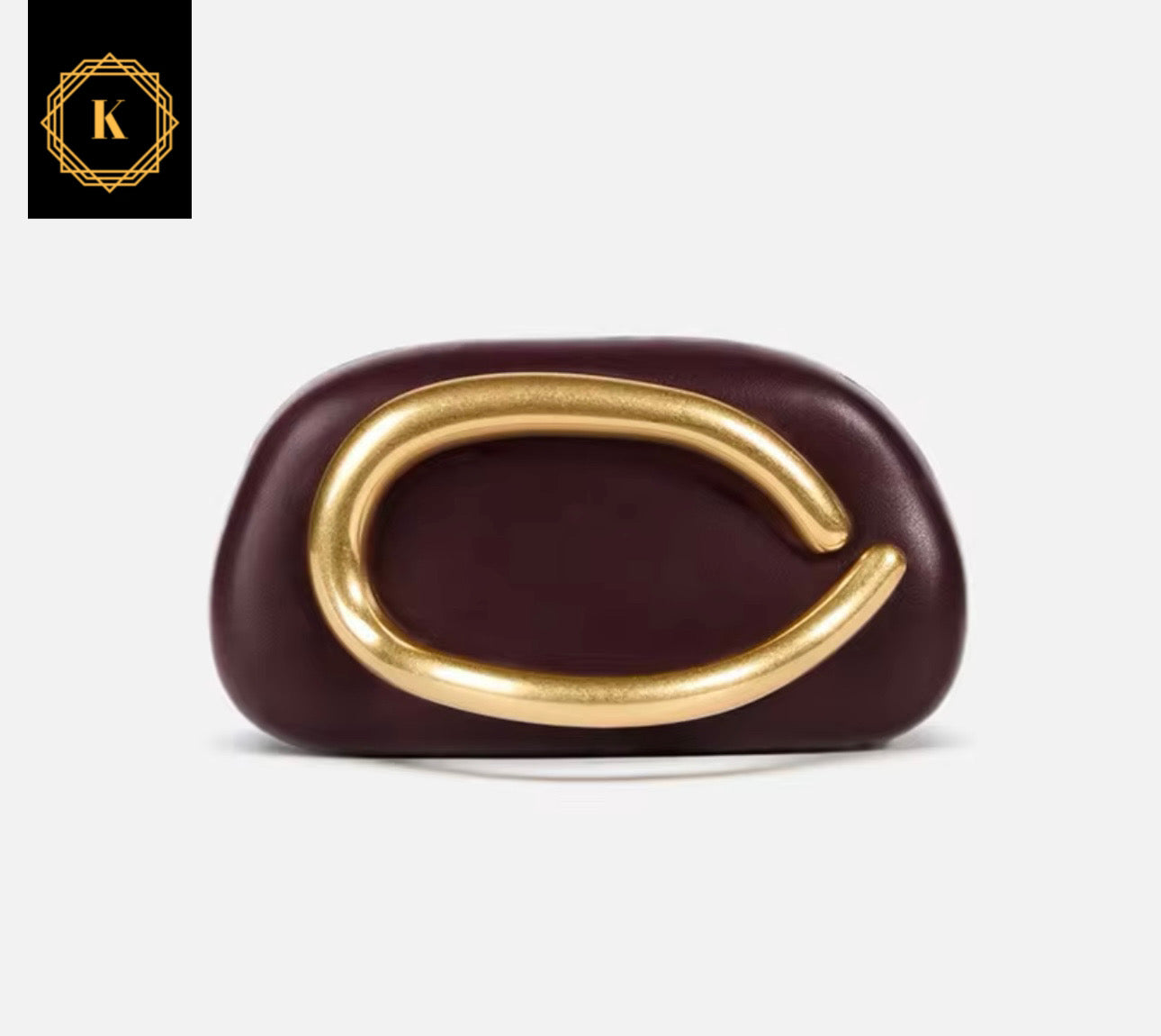 Imported-burgundy clutch