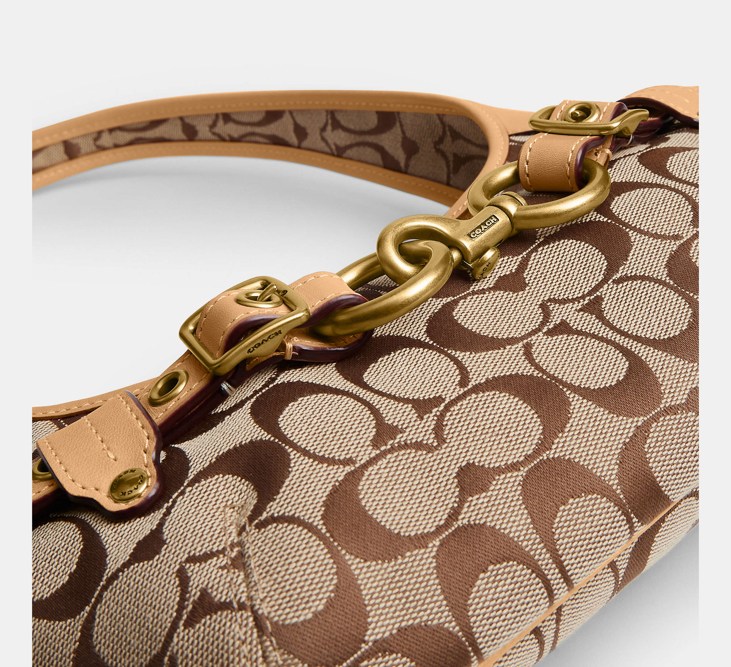 Belted Ergo Shoulder Bag 26 In Signature Jacquard