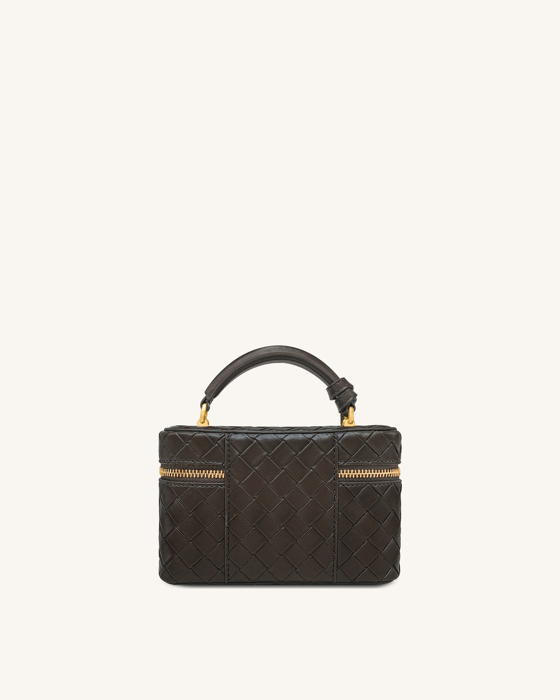 Cleo Woven Texture Box Shape Top Handle Bag