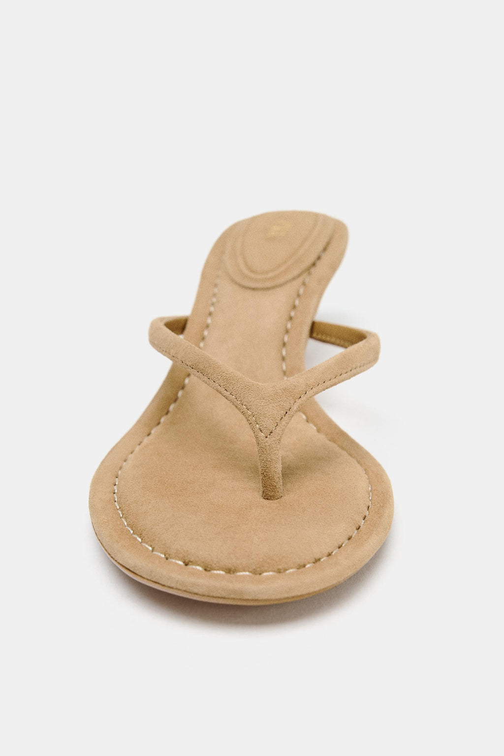 SPLIT SUEDE HEELED SANDALS