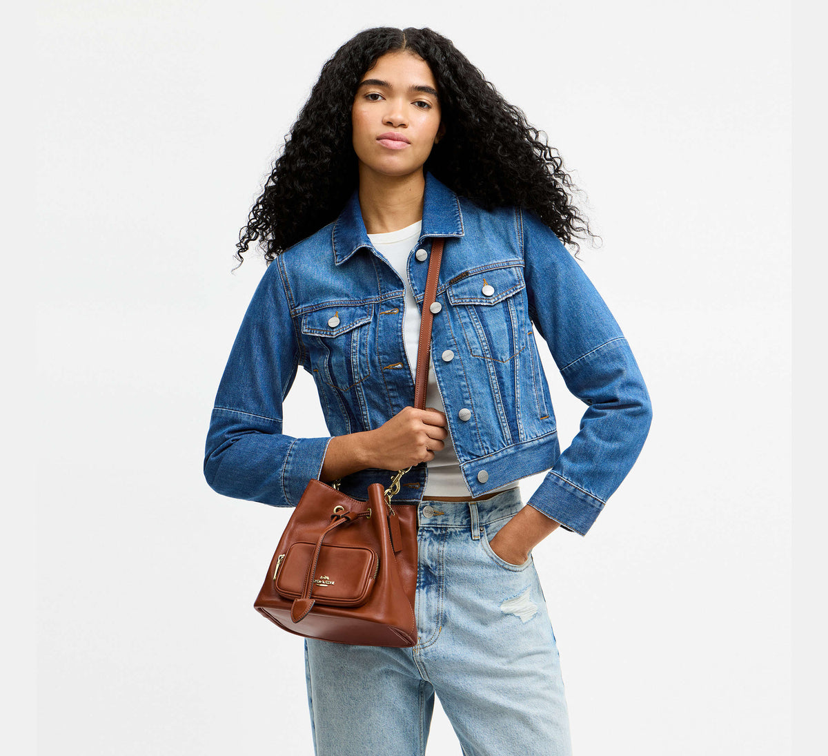ROWAN BUCKET BAG WITH POCKET