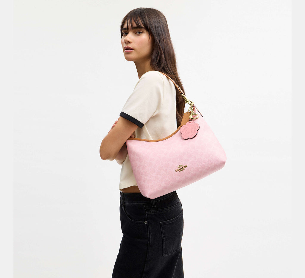 Laurel Shoulder Bag In Signature Canvas With Charms