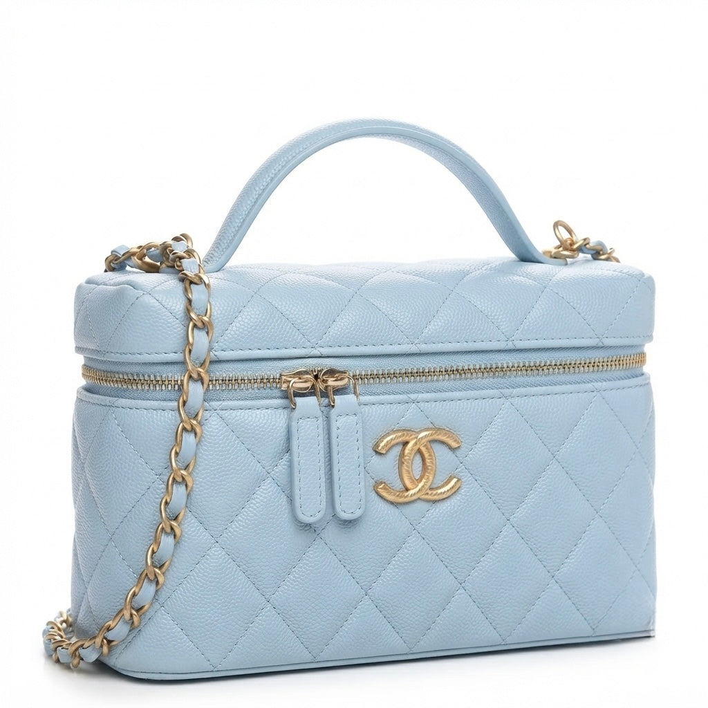 Top Handle Long Vanity Case with Chain