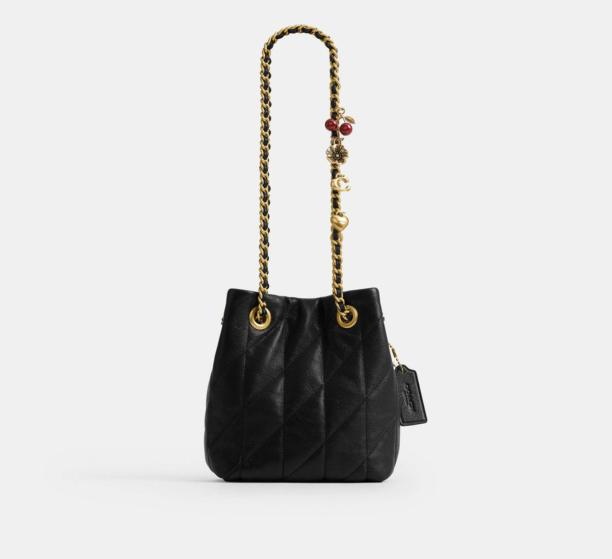 Jade Drawstring Bag With Quilting