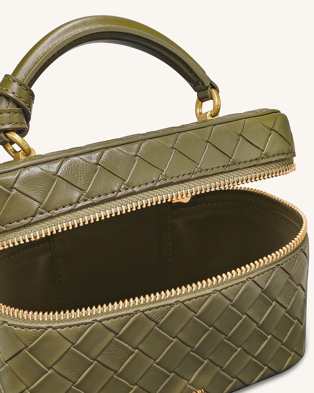 Cleo Woven Texture Box Shape Top Handle Bag