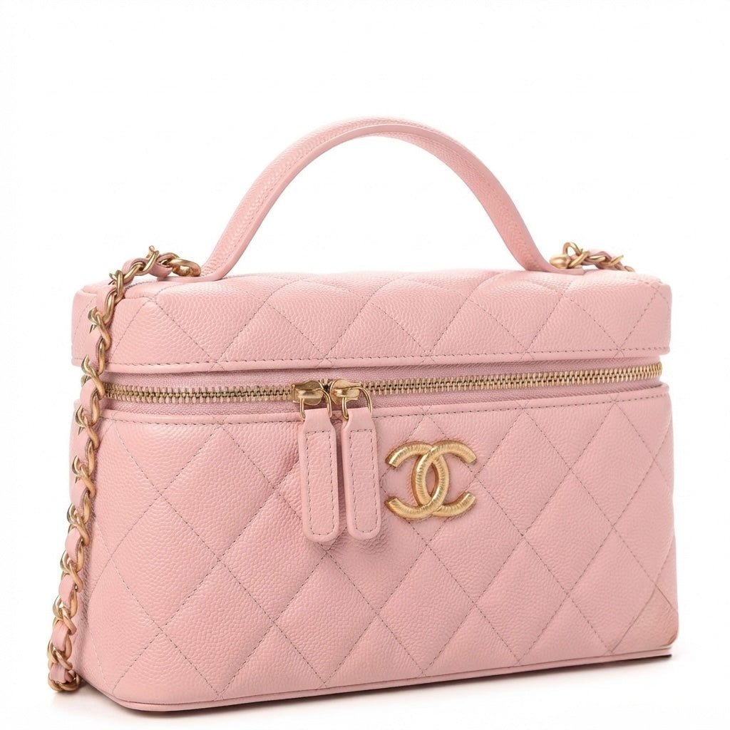 Top Handle Long Vanity Case with Chain