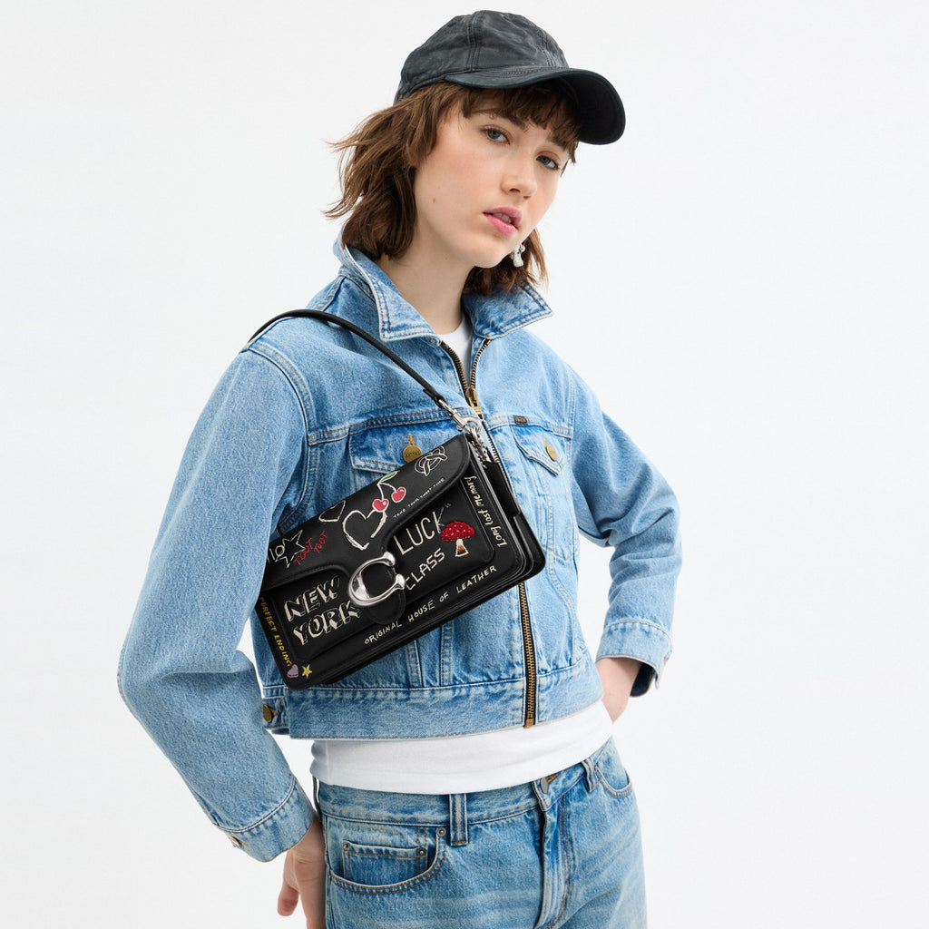 TABBY SHOULDER BAG 26 WITH SKETCH PRINT