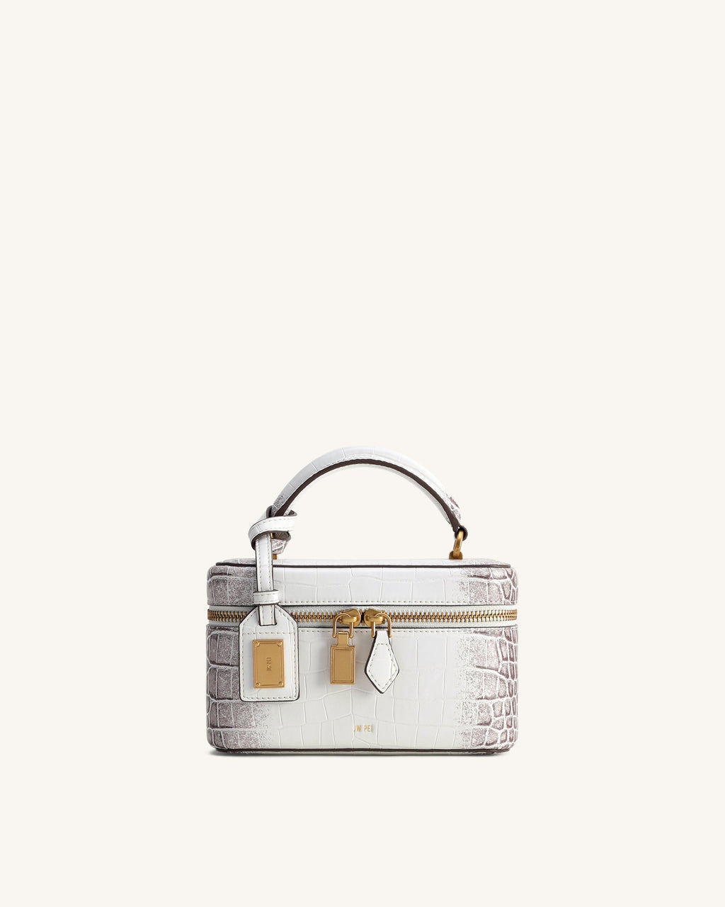 Cleo Woven Texture Box Shape Top Handle Bag