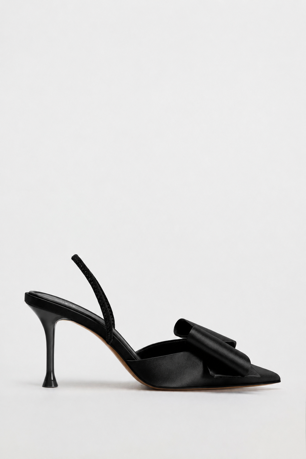 SATIN HEEL SHOES WITH A BOW
