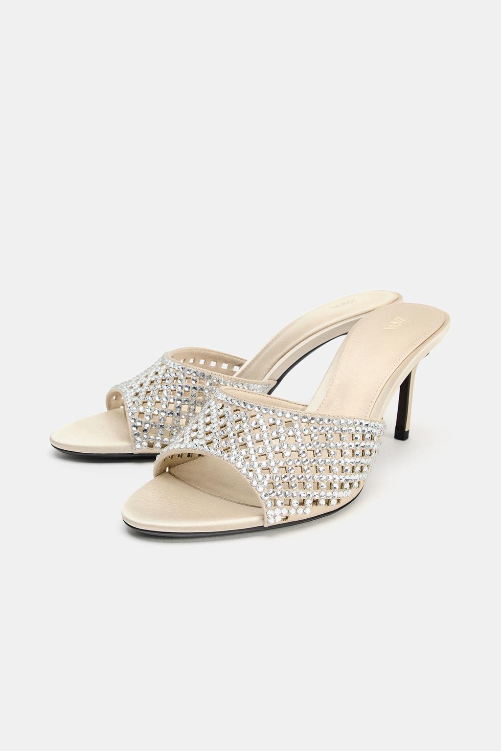 SPARKLY HEELED SANDALS