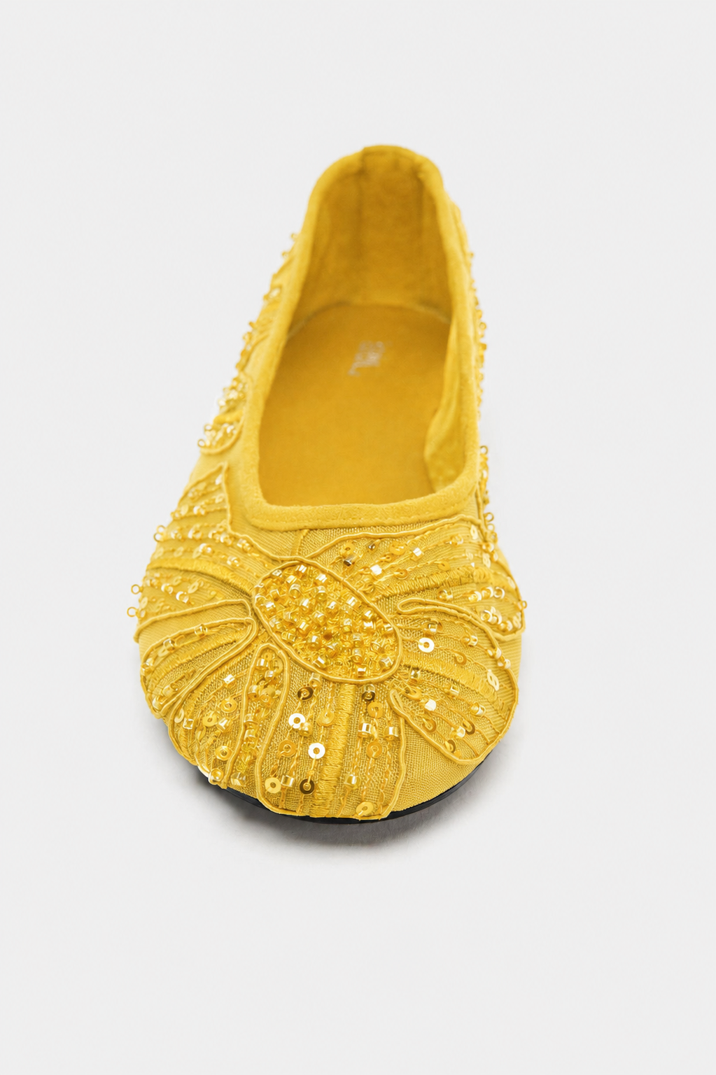SHINY MESH BALLET FLATS