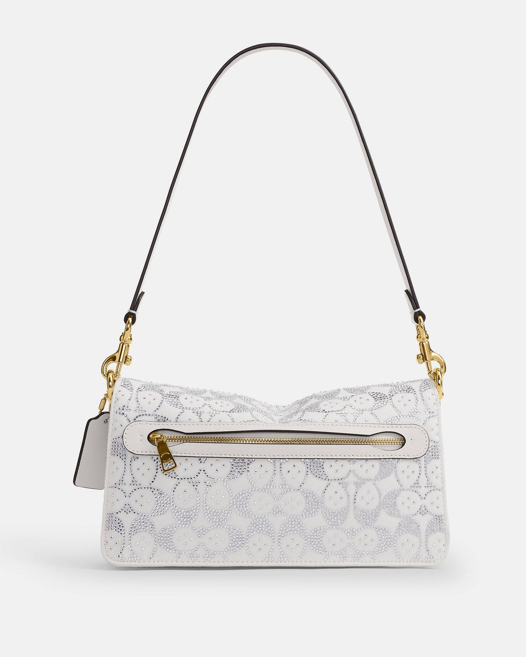 Soft Crystal Signature Denim Tabby Shoulder Bag 26