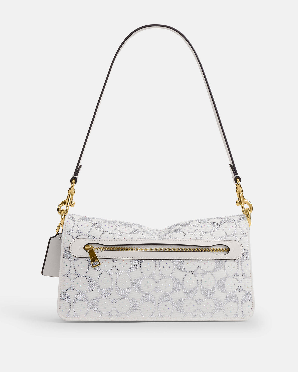 Soft Crystal Signature Denim Tabby Shoulder Bag 26