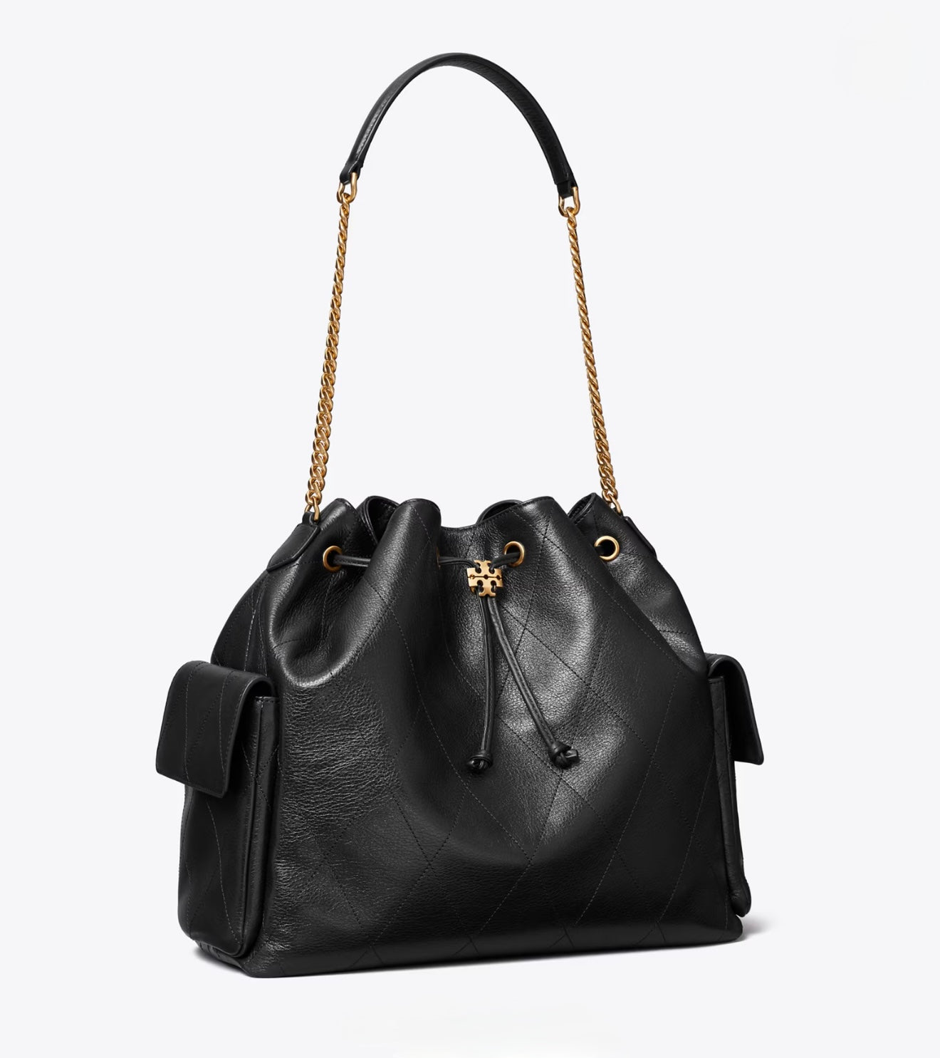 CHARLIE QUILTED DRAWSTRING SHOULDER BAG