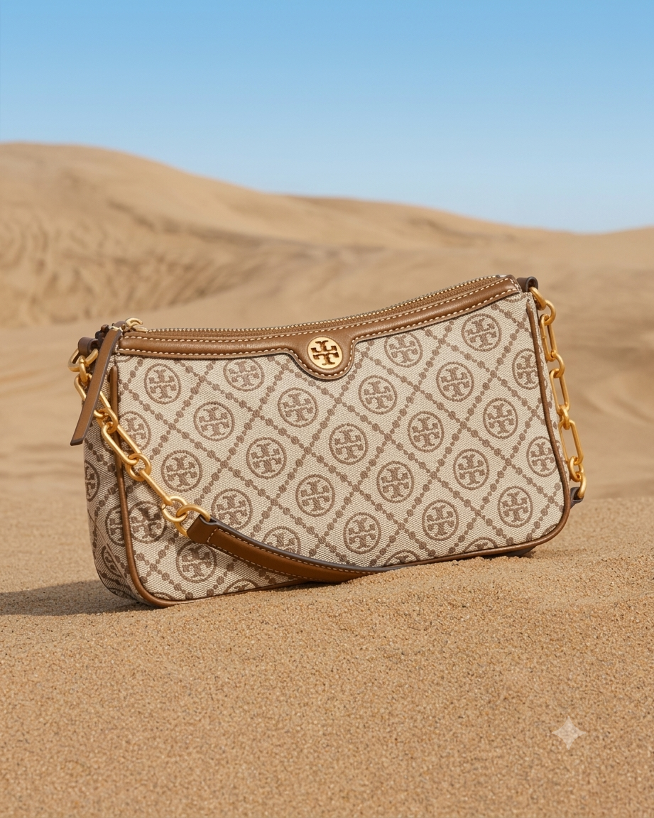 T MONOGRAM JACQUARD STUDIO BAG