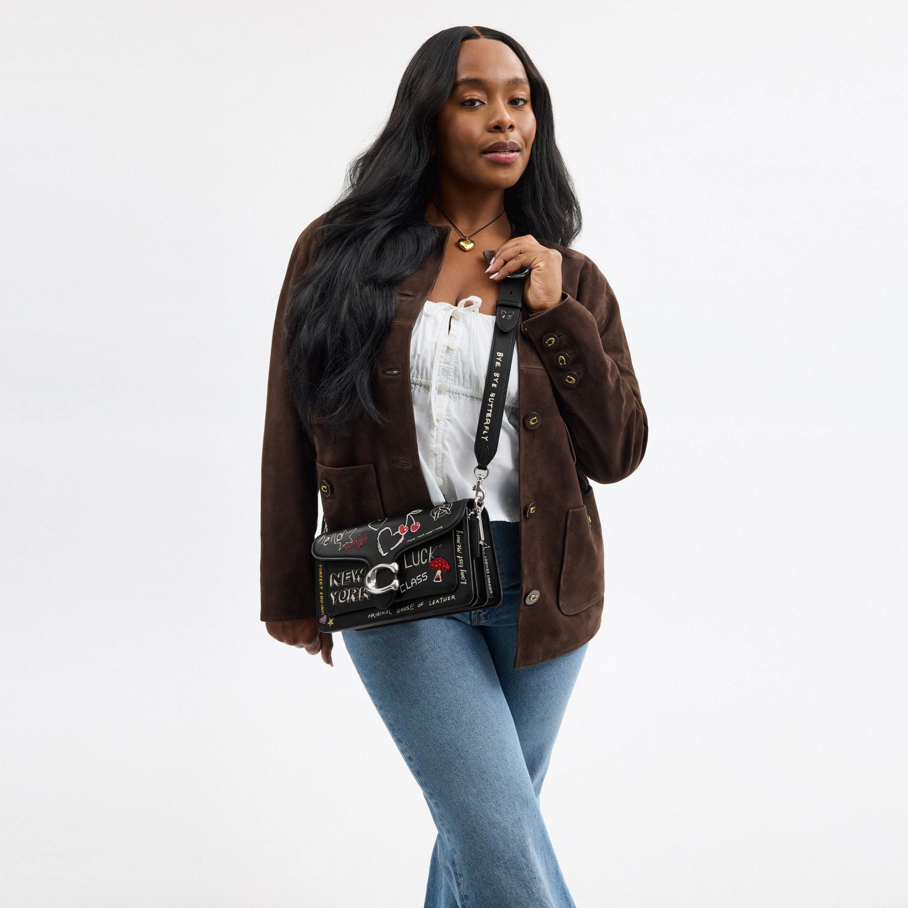 TABBY SHOULDER BAG 26 WITH SKETCH PRINT