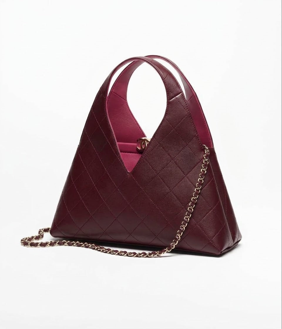 Shopping Bag Calfskin with gold chain
