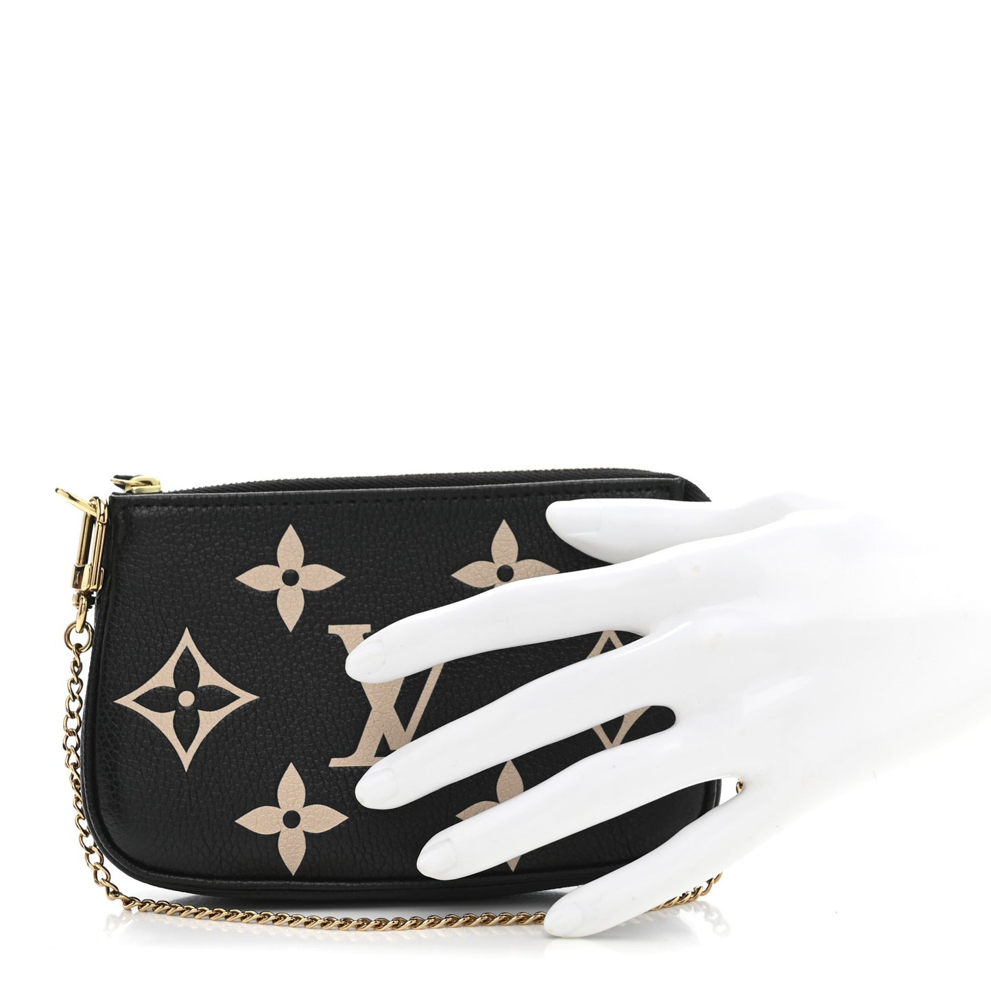 LOUIS VUITTON Empreinte Monogram Giant Mini Pochette Accessories Black