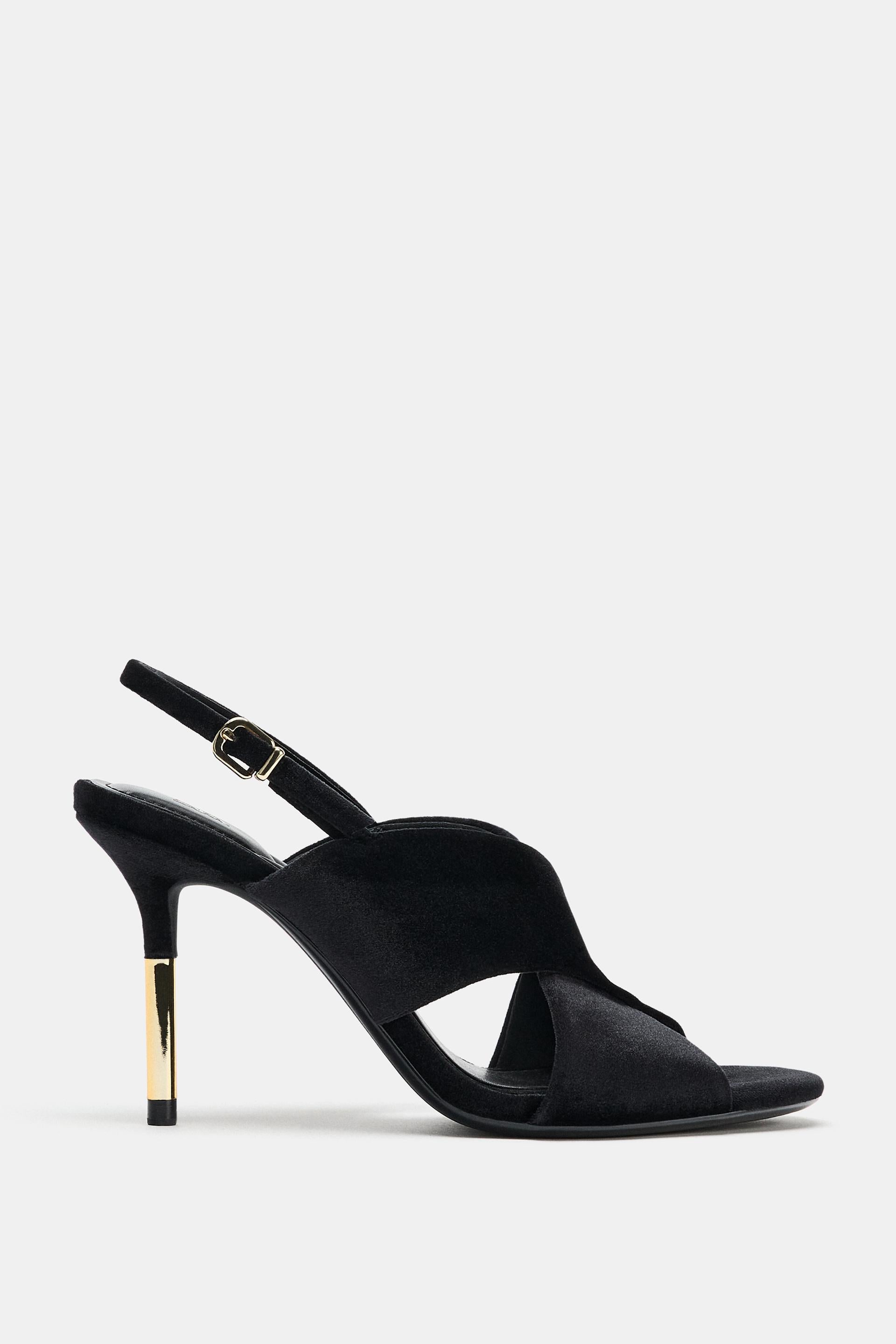 ZARA CROSSOVER HEELED SANDALS
