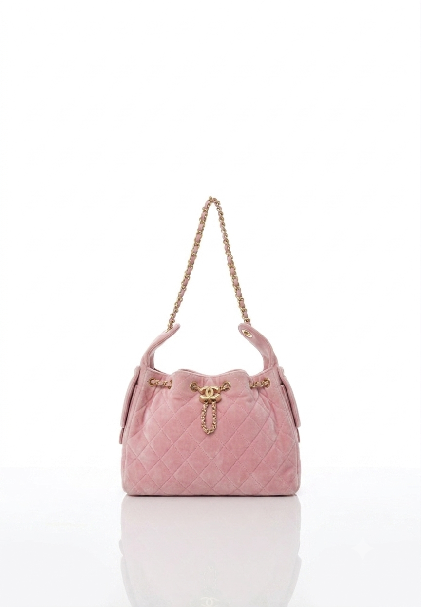 Suede Quilted Small Chanel 25 Handbag