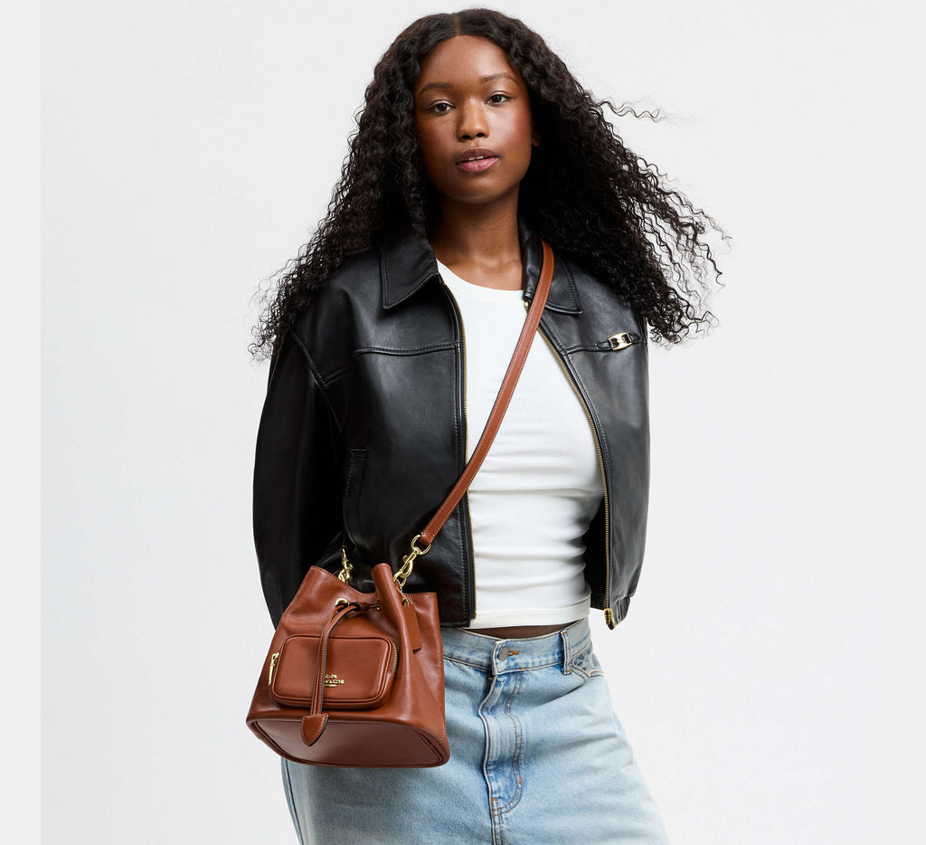 ROWAN BUCKET BAG WITH POCKET