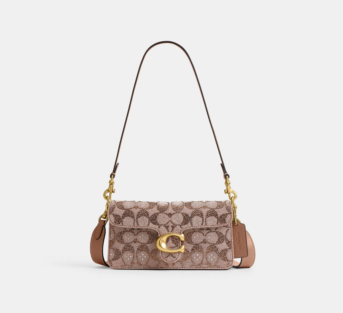 Soft Tabby Shoulder Bag 20 In Crystal Signature Jacquard