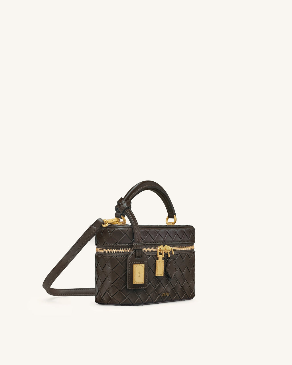 Cleo Woven Texture Box Shape Top Handle Bag