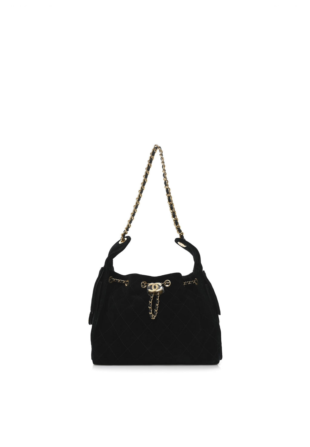 Suede Quilted Small Chanel 25 Handbag