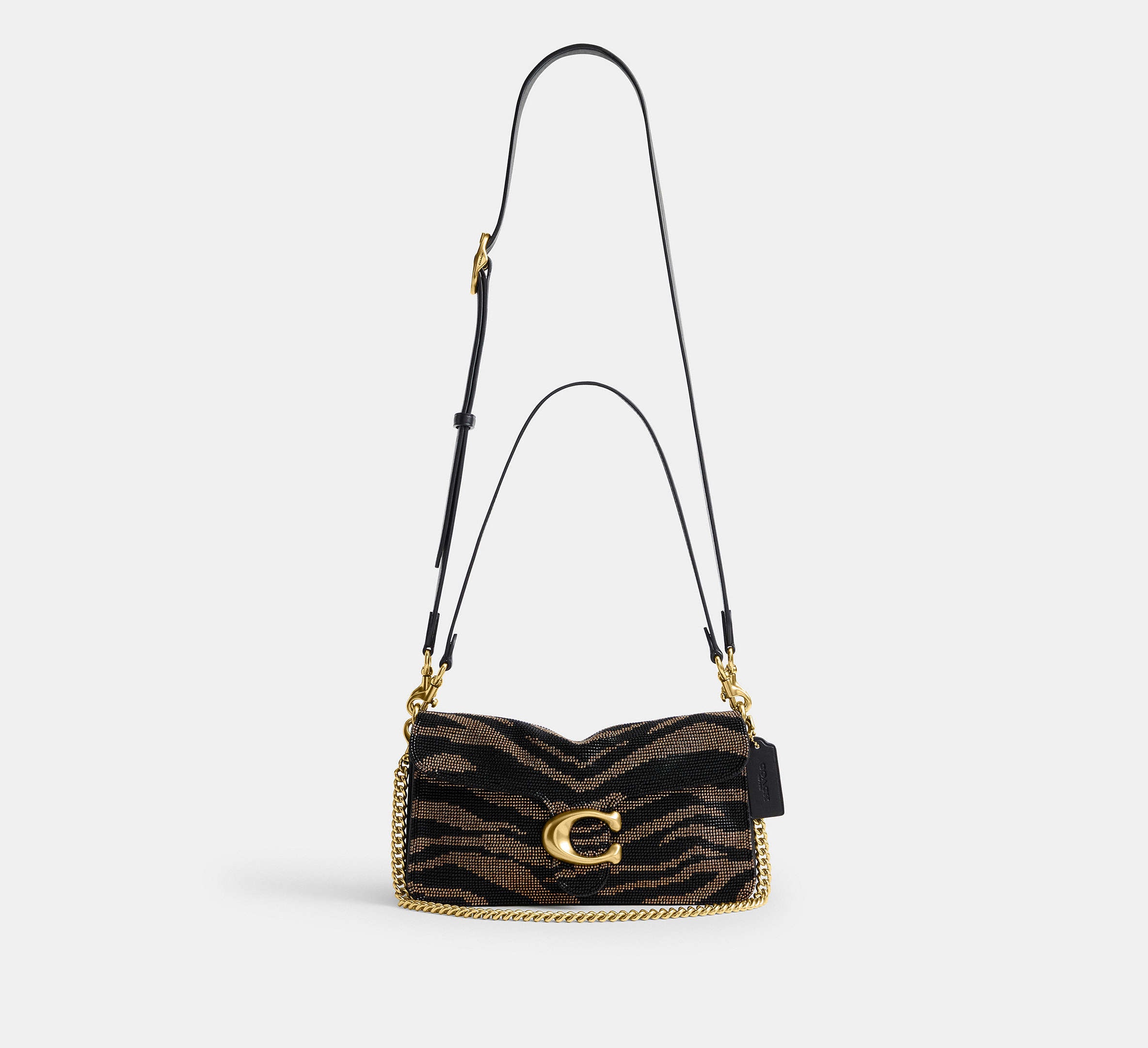 Tabby Shoulder Bag 26 With Beaded Tiger