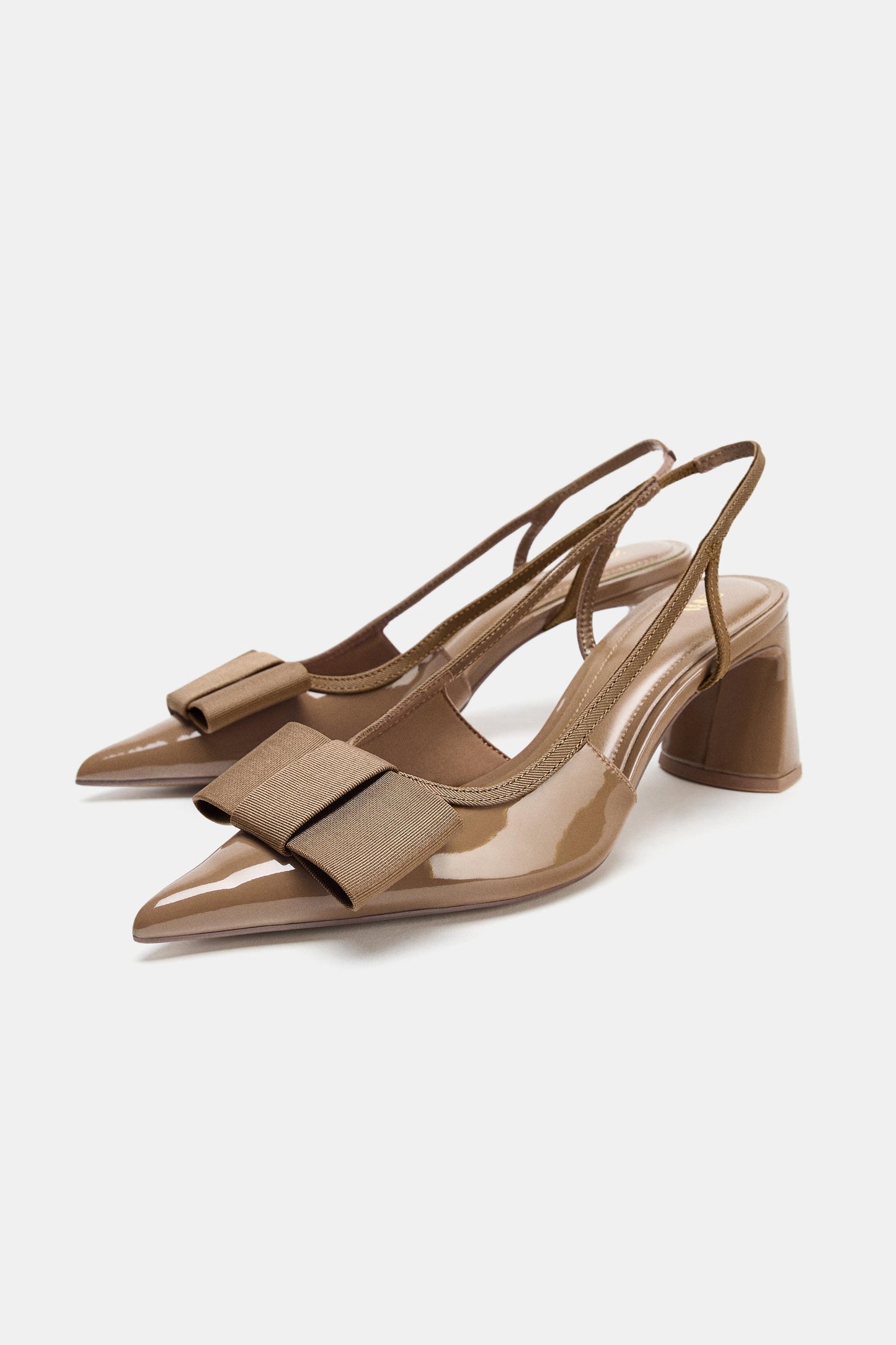 ZARA BOW SLINGBACK HEELS