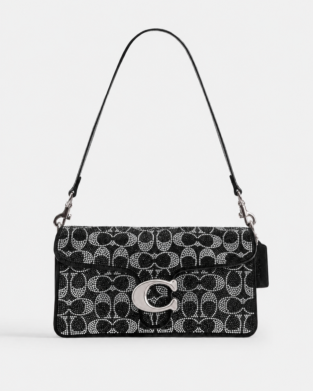 Crystal Suede Signature C Tabby Shoulder Bag 26