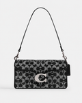 Crystal Suede Signature C Tabby Shoulder Bag 26