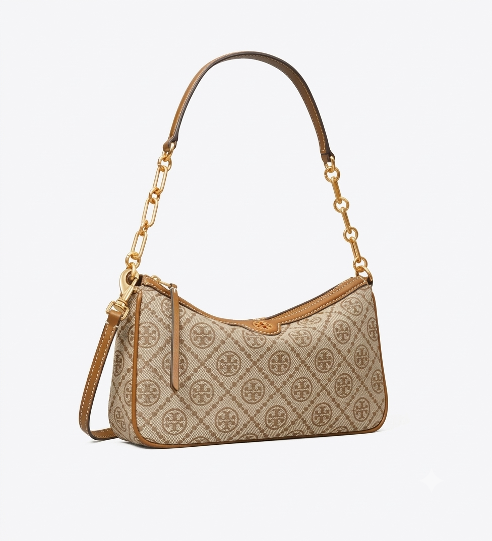 T MONOGRAM JACQUARD STUDIO BAG