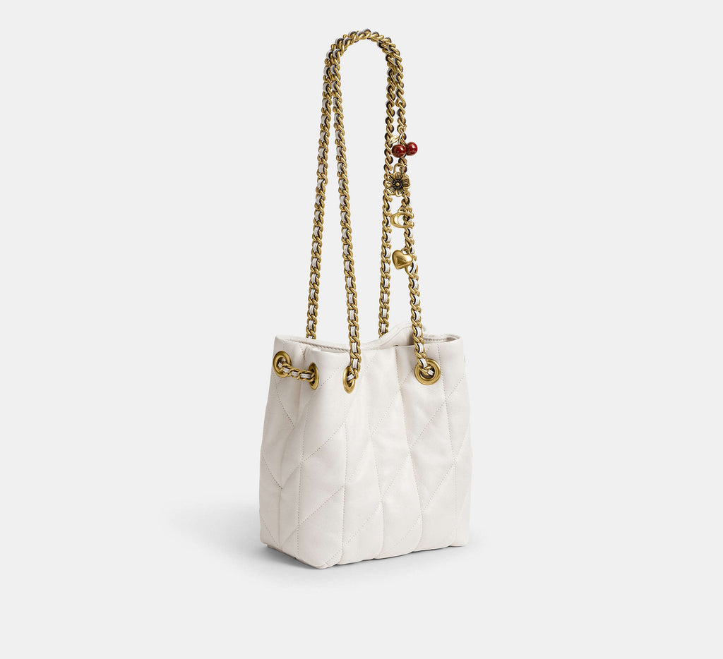 Jade Drawstring Bag With Quilting