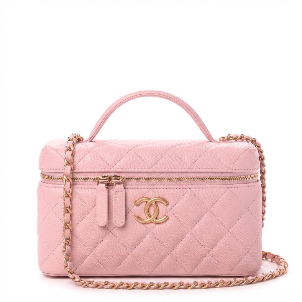 Top Handle Long Vanity Case with Chain