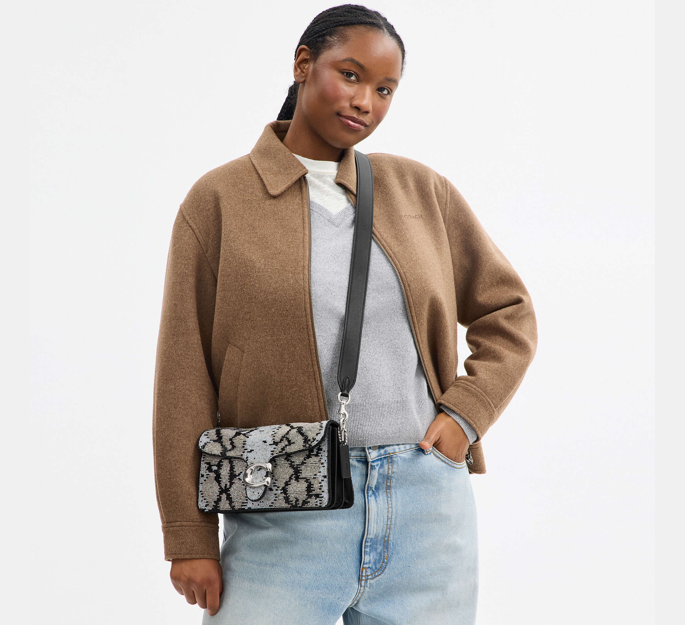 Tabby Shoulder Bag 26 With Snake Stones