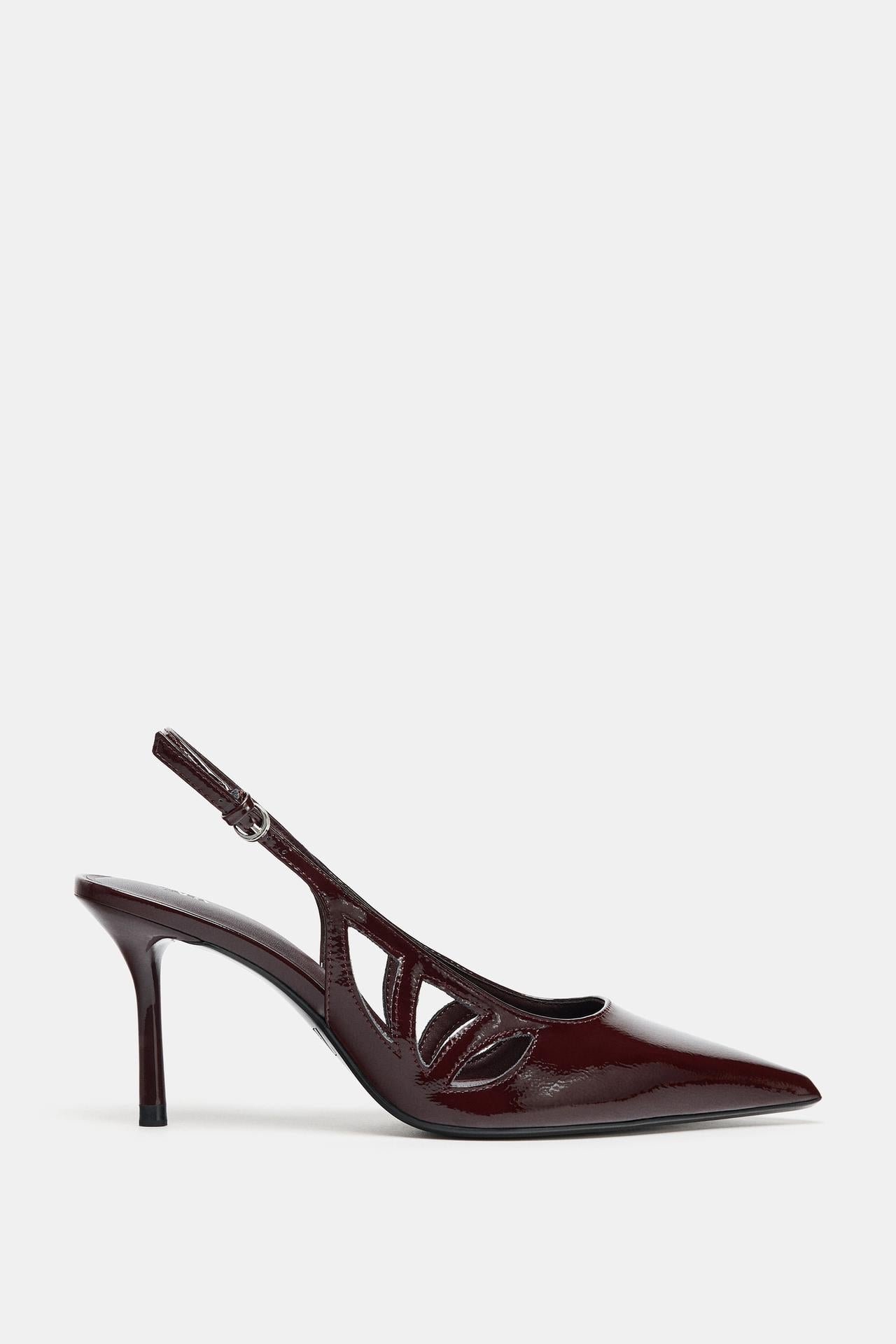 ZARA BURGUNDY EFFECT HEELS