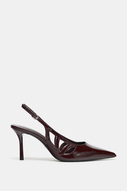 ZARA BURGUNDY EFFECT HEELS