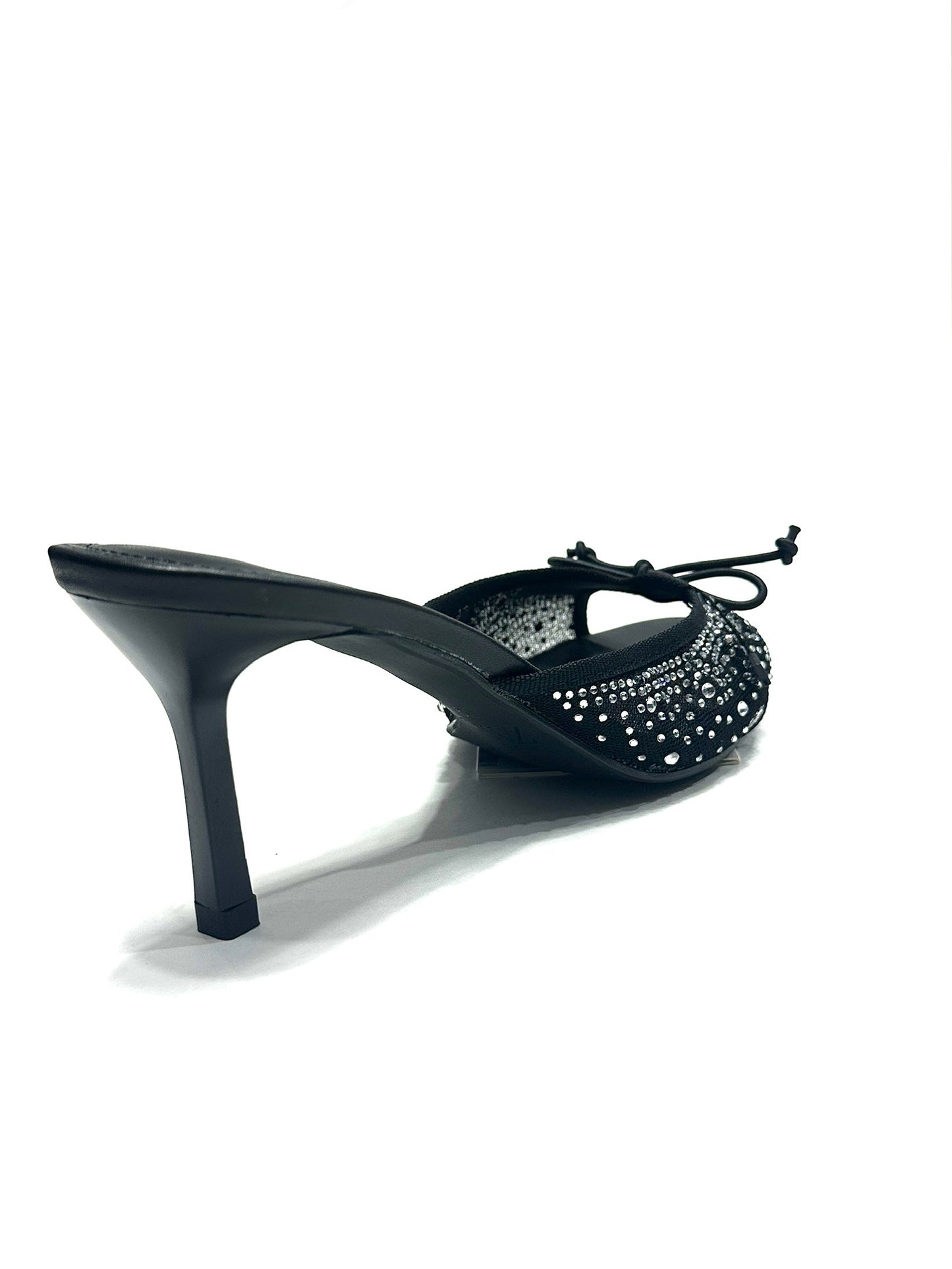 IMPORTED MESH RHINESTONE HEELS