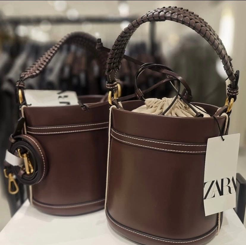 IMPORTED HANDLE BUCKET BAG