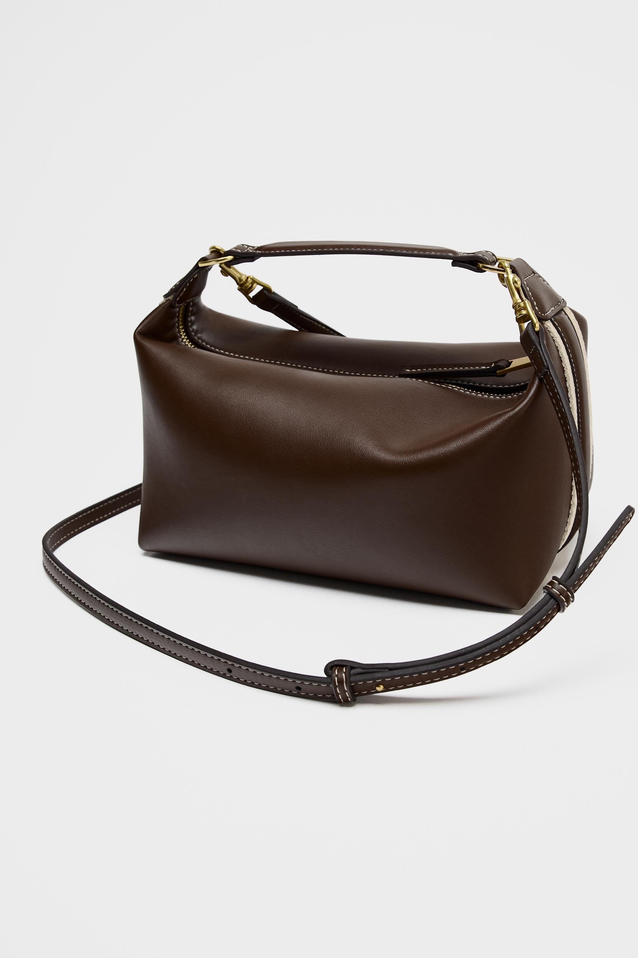 IMPORTED CROSSBODY SIDE STRIP BAG